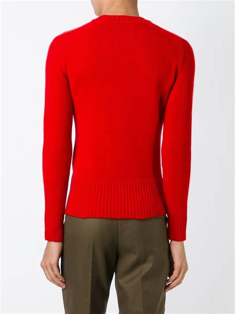 red gucci crewneck|Gucci crew neck sweater.